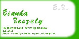 bianka weszely business card